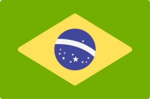 Bandeira do Brasil nas cores verde, ouro, azul e branco