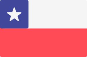 Bandeira do Chile nas cores azul, branco e vermelho