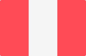 Bandeira do Peru nas cores vermelhor e branco